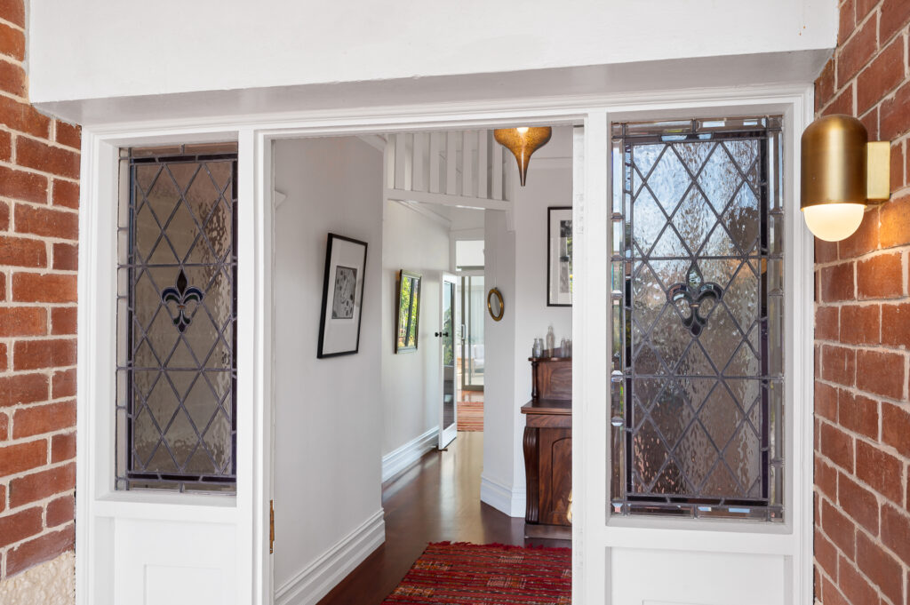 Front doorway of a restored heritage home in Fremantle 